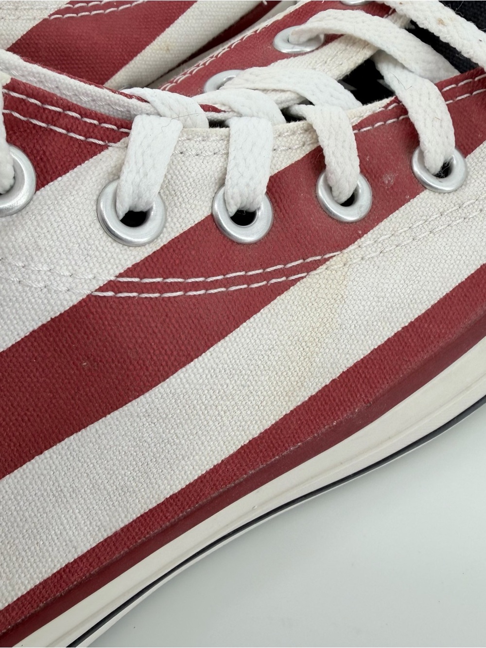 Converse Size 7 Men 9 Women Chuck Taylor Stars & Bars American Flag High Top VTG - Picture 10 of 13